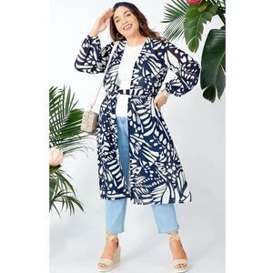 Girl with Curves Butterfly Print Kimono